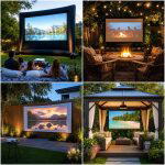 25 backyard ideas with projector screen for Movie Nights