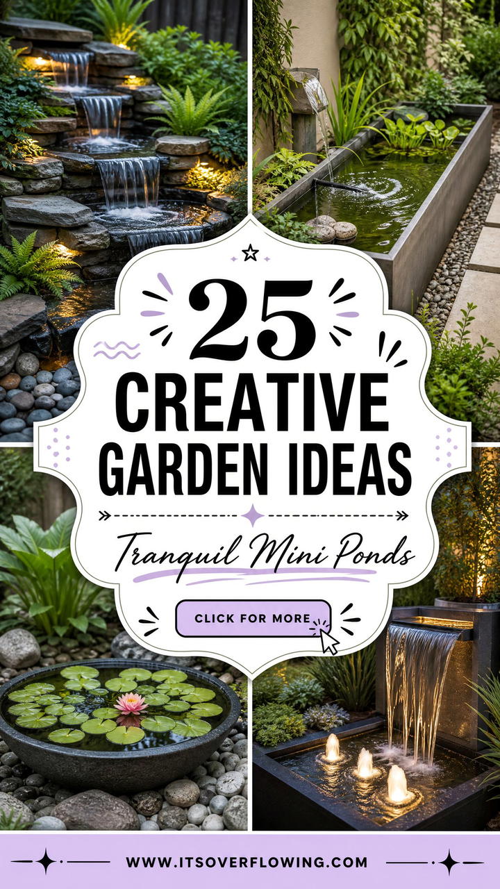 25 creative garden ideas with mini ponds for Tranquil Spaces - 25 creative garden ideas with mini ponds for Tranquil Spaces