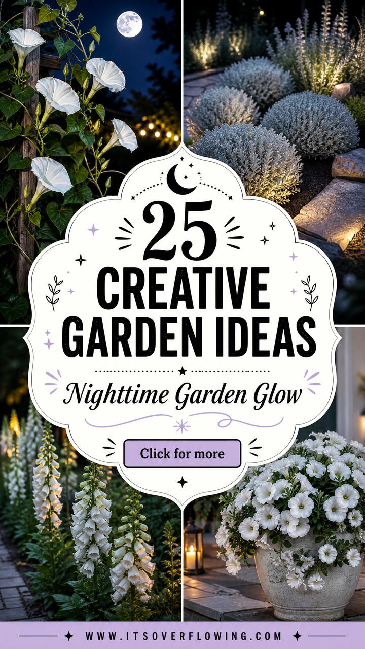 25 creative garden ideas with moon gardens for Nighttime Glow - 25 creative garden ideas with moon gardens for Nighttime Glow