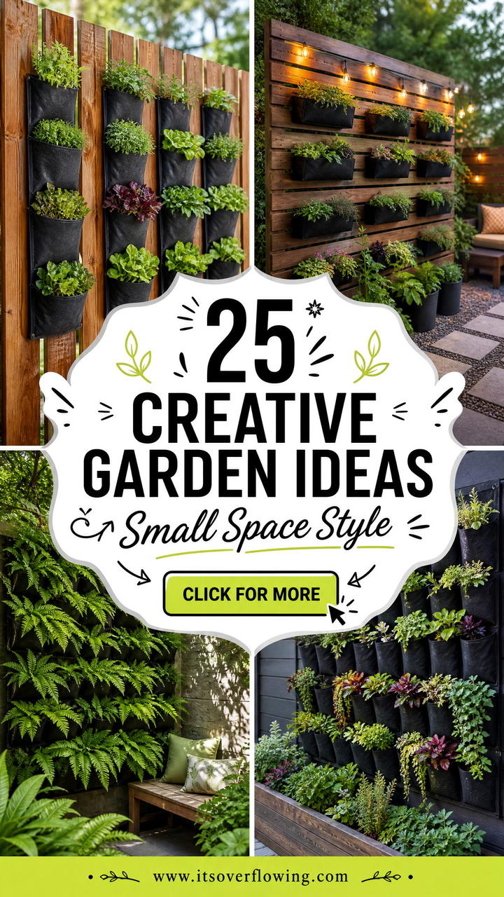 25 creative garden ideas with pocket planters for Small Spaces - 25 creative garden ideas with pocket planters for Small Spaces