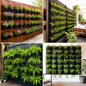 25 creative garden ideas with pocket planters for Small Spaces