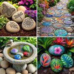 25 creative garden ideas with quote stones for Charming Paths