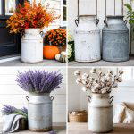 25 front porch decor ideas with old milk cans This Year