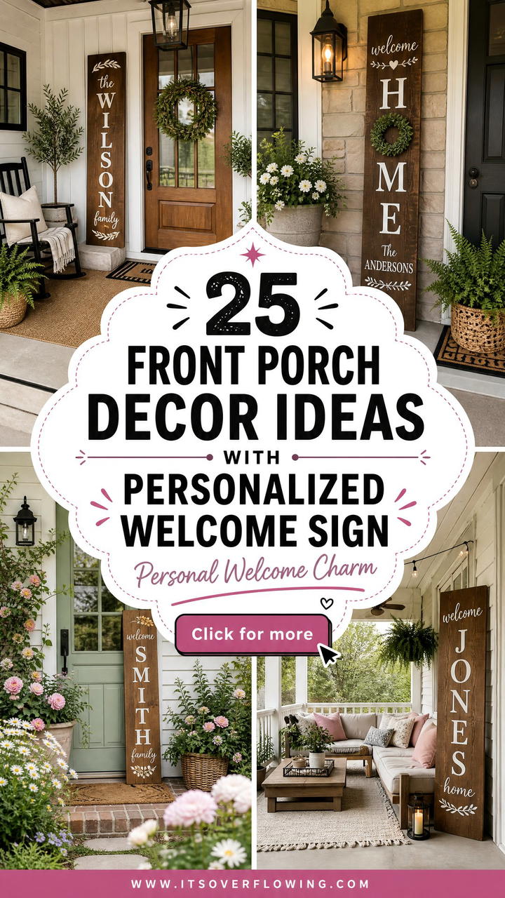 25 front porch decor ideas with personalized welcome sign Today - 25 front porch decor ideas with personalized welcome sign Today