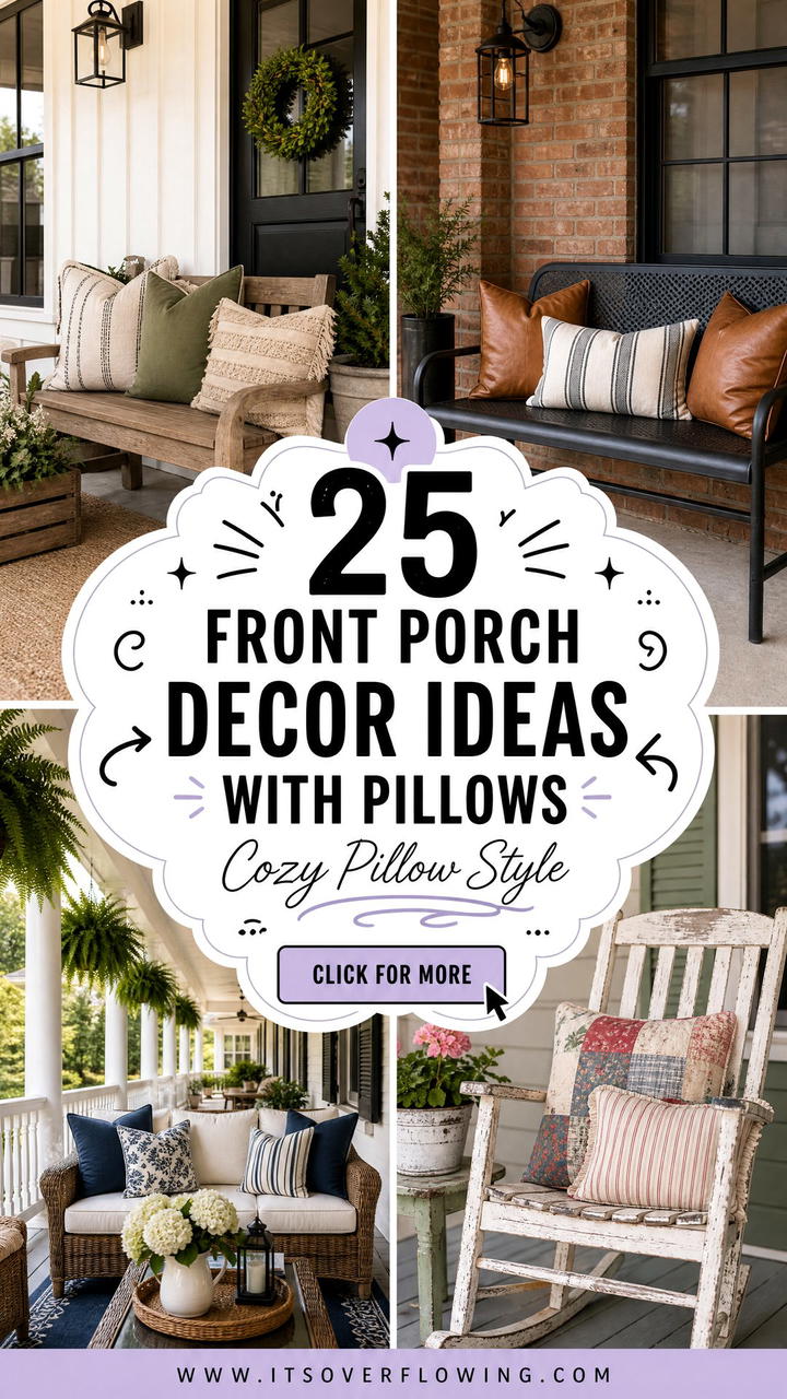 25 front porch decor ideas with pillows For Cozy Style - 25 front porch decor ideas with pillows For Cozy Style