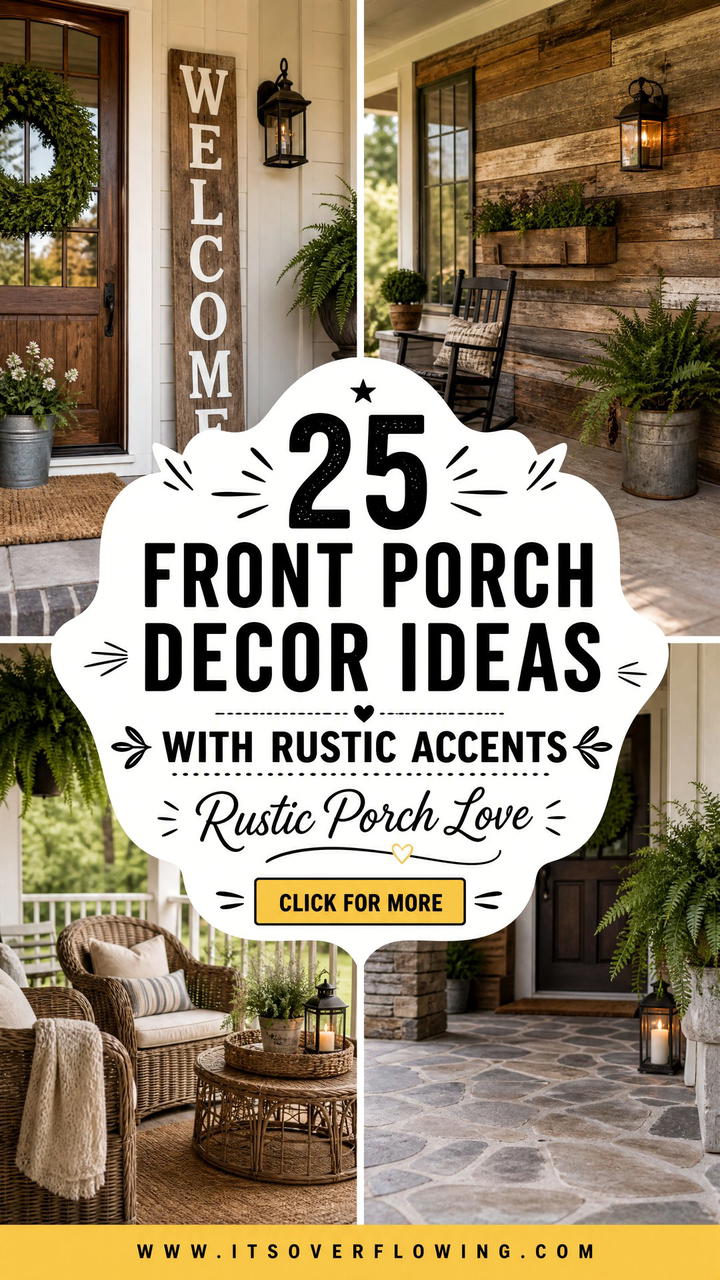 25 front porch decor ideas with rustic accents Youll Love - 25 front porch decor ideas with rustic accents You’ll Love