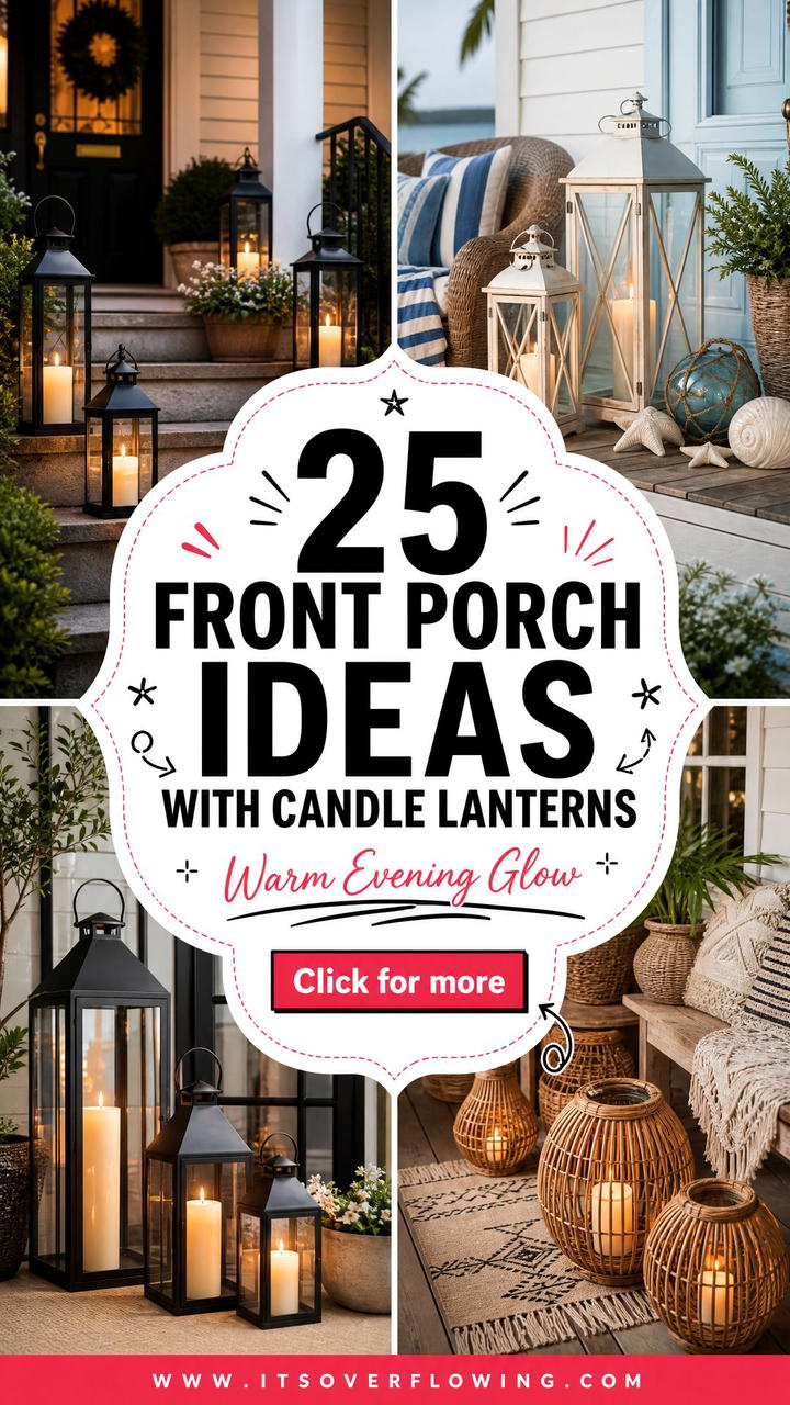 25 front porch ideas with candle lanterns for Warm Evening Glow - 25 front porch ideas with candle lanterns for Warm Evening Glow