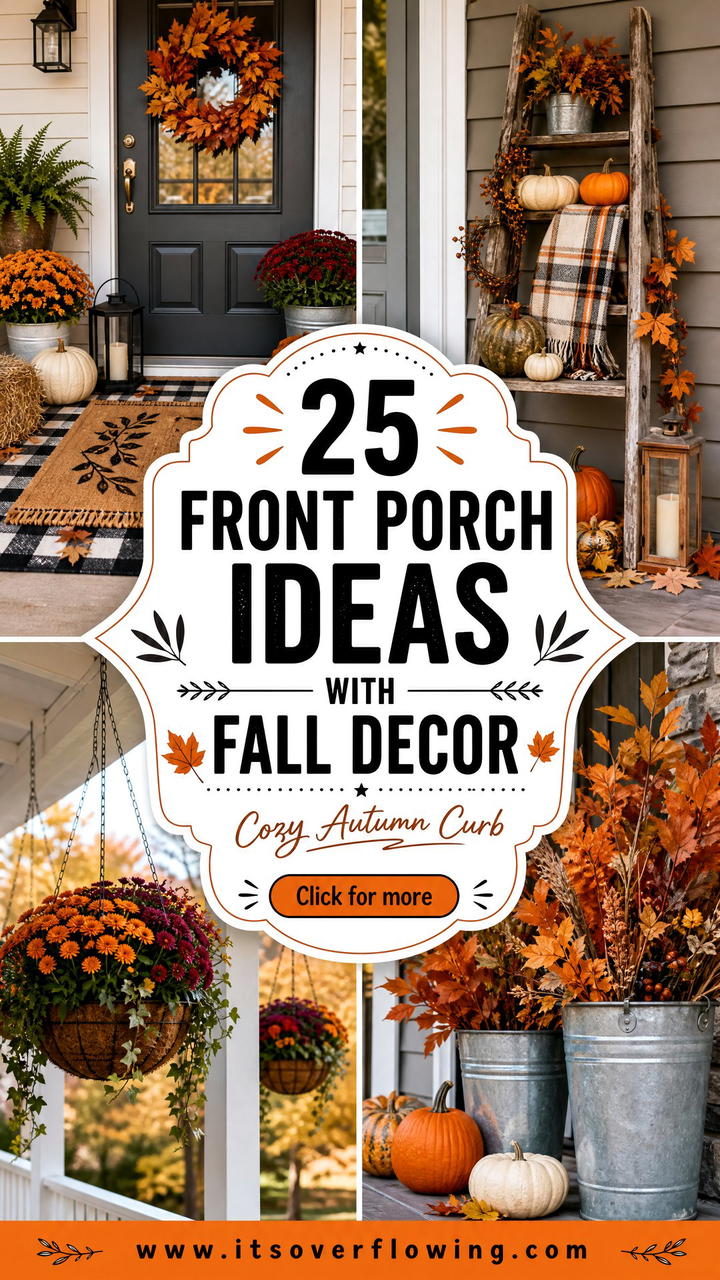 25 front porch ideas with fall decor for Cozy Autumn Curb Appeal - 25 front porch ideas with fall decor for Cozy Autumn Curb Appeal