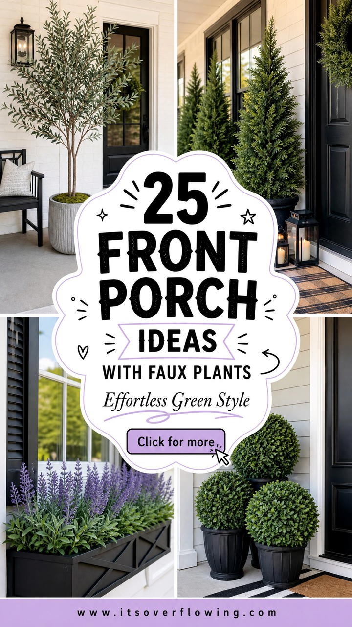 25 front porch ideas with faux plants for Effortless Green Style - 25 front porch ideas with faux plants for Effortless Green Style