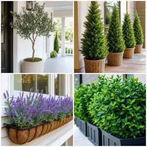 25 front porch ideas with faux plants for Effortless Green Style