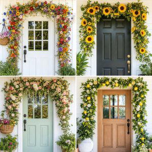 25 front porch ideas with floral garland for Seasonal Charm