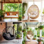 25 front porch ideas with hanging chair for Relaxed Porch Style