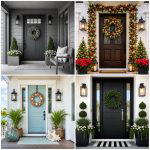 25 front porch ideas with holiday doormat for Festive Entry Style