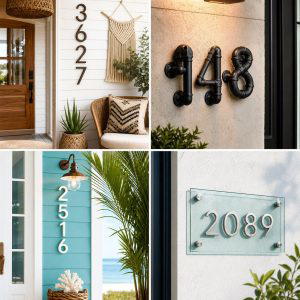 25 front porch ideas with house numbers for Bold Curb Appeal
