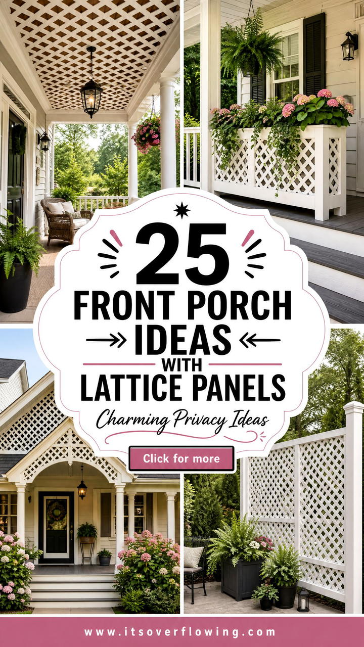 25 front porch ideas with lattice panels for Charming Privacy - 25 front porch ideas with lattice panels for Charming Privacy