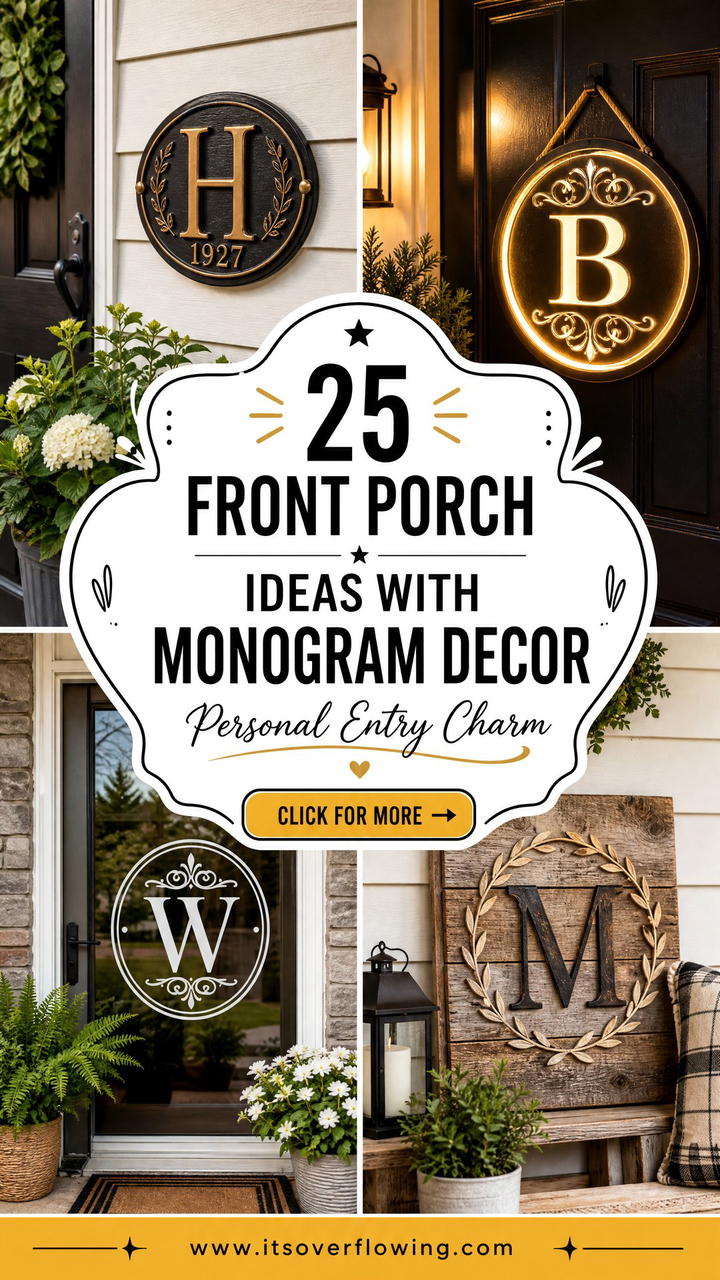 25 front porch ideas with monogram decor for a Personal Entry - 25 front porch ideas with monogram decor for a Personal Entry