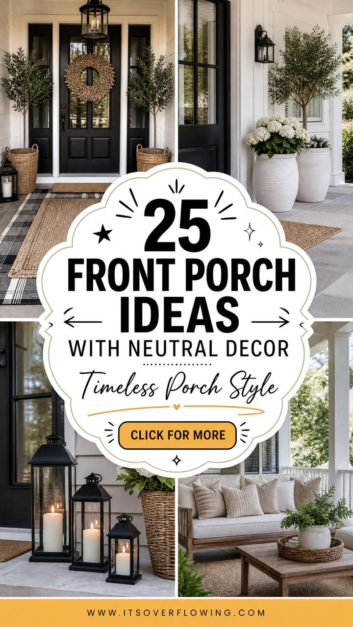 25 front porch ideas with neutral decor for Timeless Curb Appeal - 25 front porch ideas with neutral decor for Timeless Curb Appeal