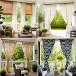 25 front porch ideas with outdoor curtains for Breezy Privacy