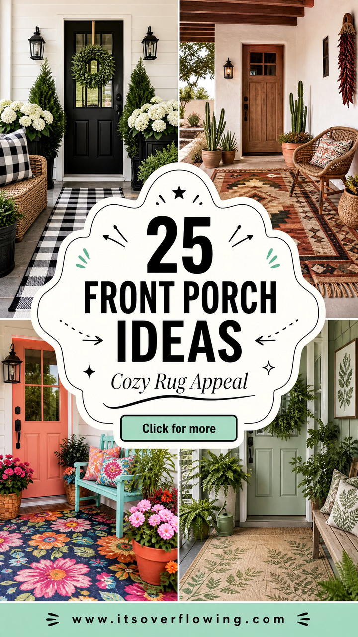 25 front porch ideas with outdoor rug for Cozy Curb Appeal - 25 front porch ideas with outdoor rug for Cozy Curb Appeal