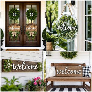 25 front porch ideas with welcome signs for a Cozy Entry