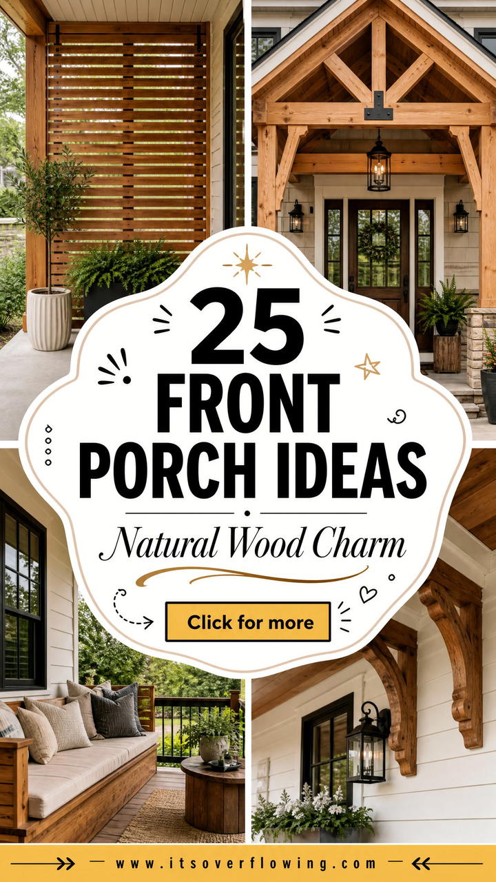 25 front porch ideas with wood accents for Natural Charm - 25 front porch ideas with wood accents for Natural Charm