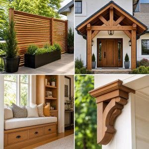 25 front porch ideas with wood accents for Natural Charm