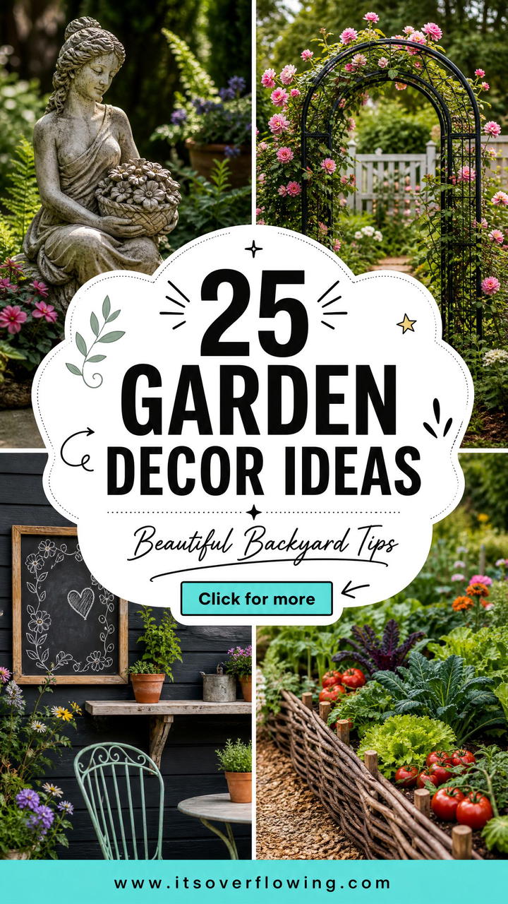 25 garden decor ideas for backyards Beautiful Outdoor Tips - 25 garden decor ideas for backyards: Beautiful Outdoor Tips