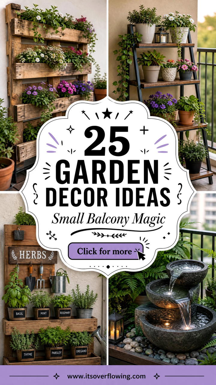 25 garden decor ideas for balconies Small-Space Style - 25 garden decor ideas for balconies: Small-Space Style