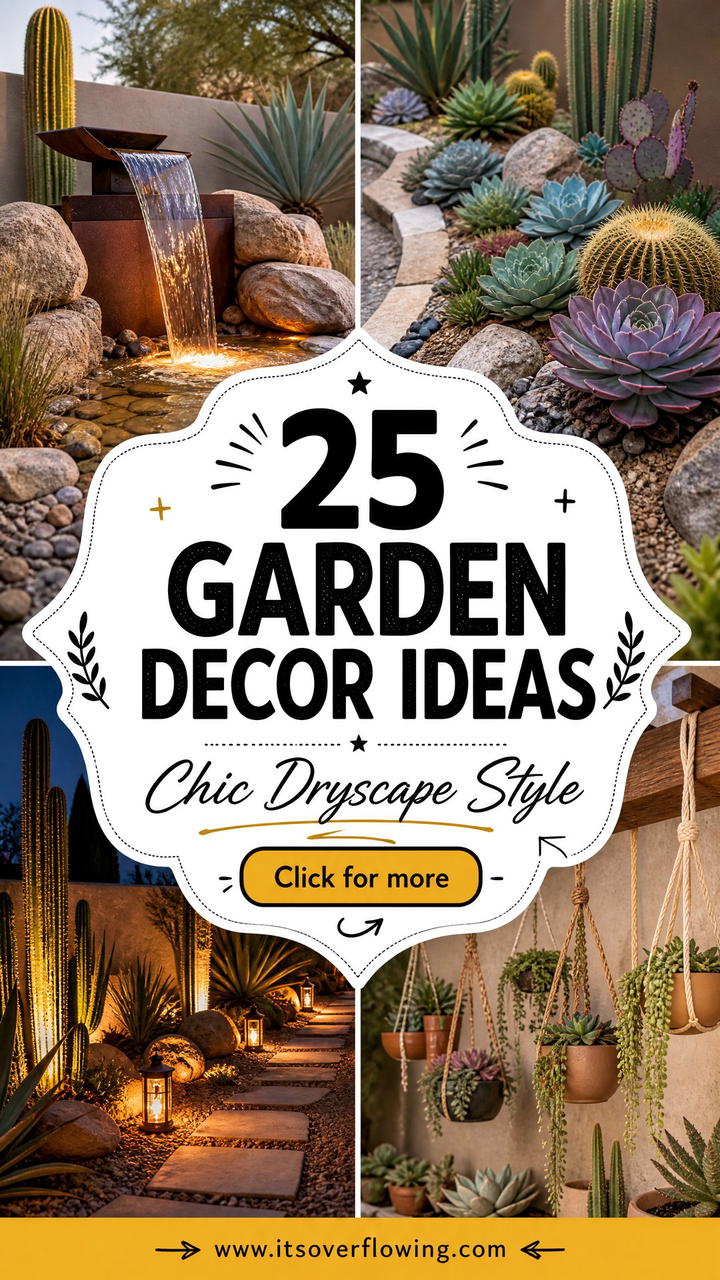 25 garden decor ideas for desert gardens Chic Dryscapes - 25 garden decor ideas for desert gardens: Chic Dryscapes
