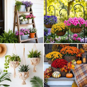 25 garden decor ideas with hanging baskets for lush color