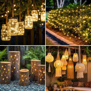 25 garden decor ideas with holiday lights for festive yards