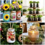 25 garden decor ideas with mason jars for charming displays