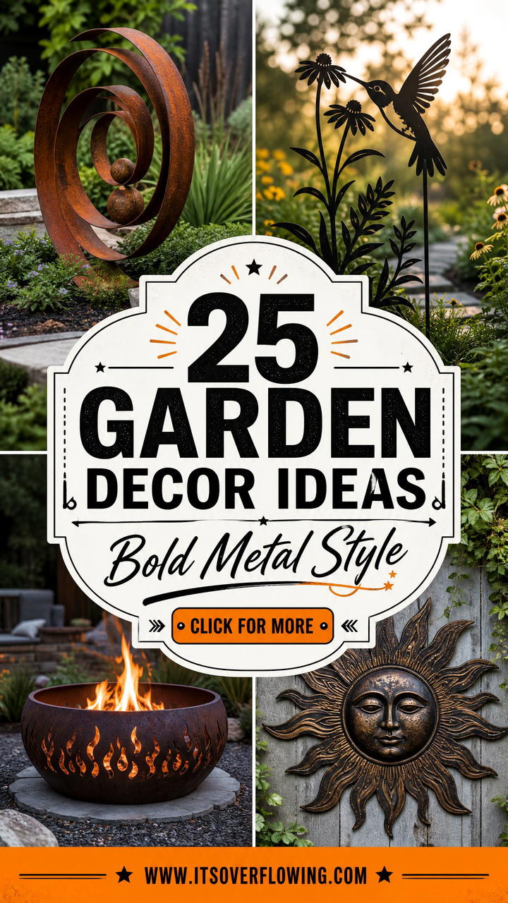 25 garden decor ideas with metal art for bold outdoor style - 25 garden decor ideas with metal art for bold outdoor style