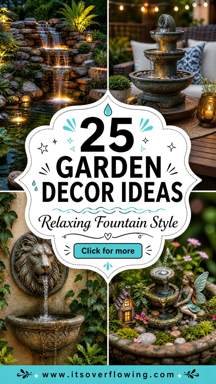 25 garden decor ideas with mini fountains for relaxing style - 25 garden decor ideas with mini fountains for relaxing style