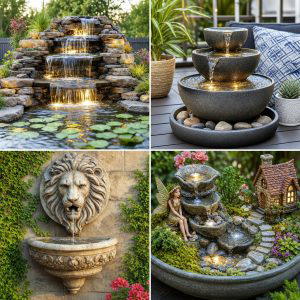 25 garden decor ideas with mini fountains for relaxing style