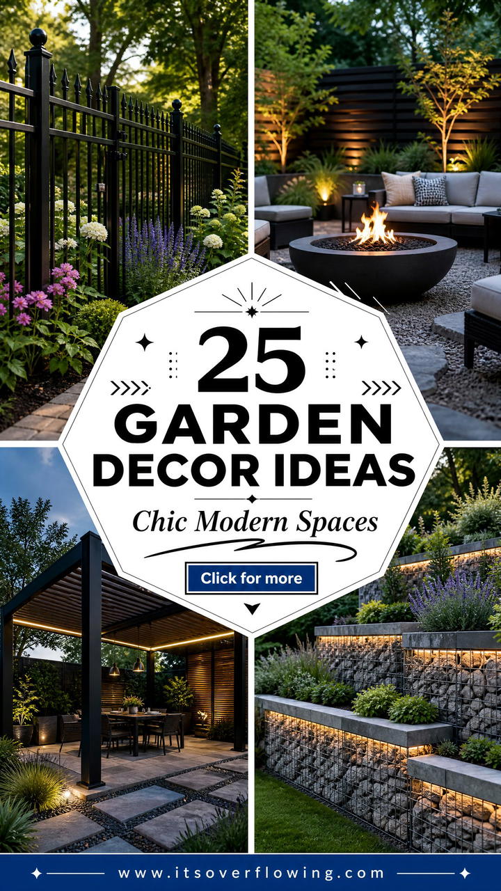 25 garden decor ideas with modern accents for chic spaces - 25 garden decor ideas with modern accents for chic spaces