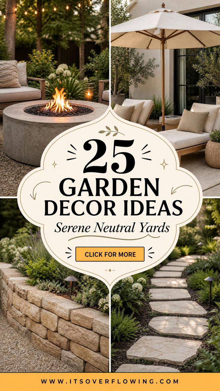 25 garden decor ideas with neutral tones for serene yards - 25 garden decor ideas with neutral tones for serene yards