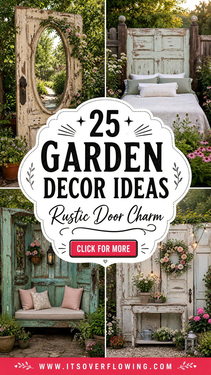 25 garden decor ideas with old doors for rustic charm - 25 garden decor ideas with old doors for rustic charm