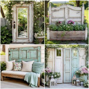 25 garden decor ideas with old doors for rustic charm