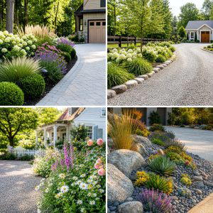 25 garden design ideas for driveways for Beautiful Curb Appeal
