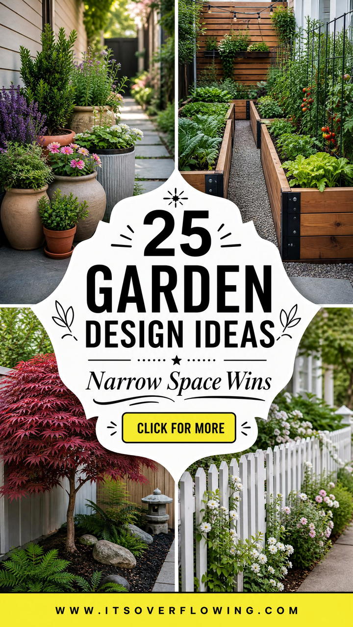 25 garden design ideas for side yard strips Narrow Space Wins - 25 garden design ideas for side yard strips: Narrow Space Wins