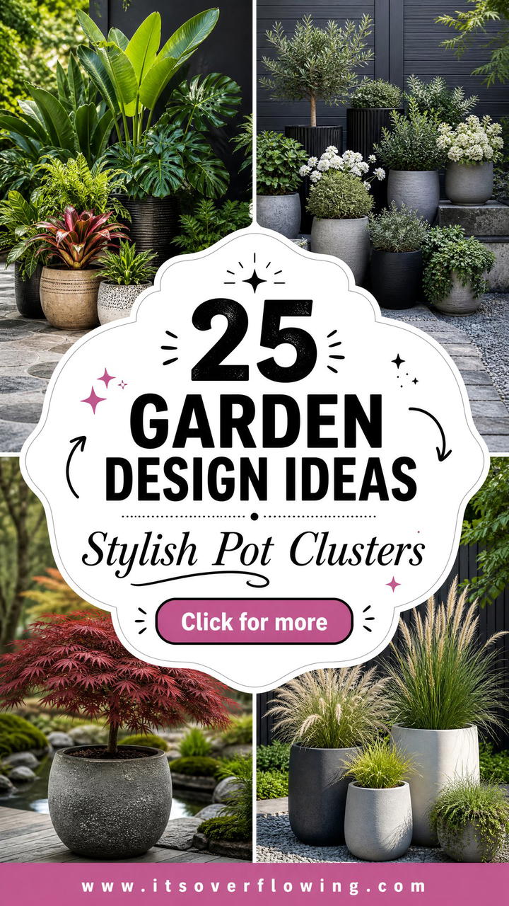 25 garden design ideas with container clusters Stylish Pots - 25 garden design ideas with container clusters: Stylish Pots