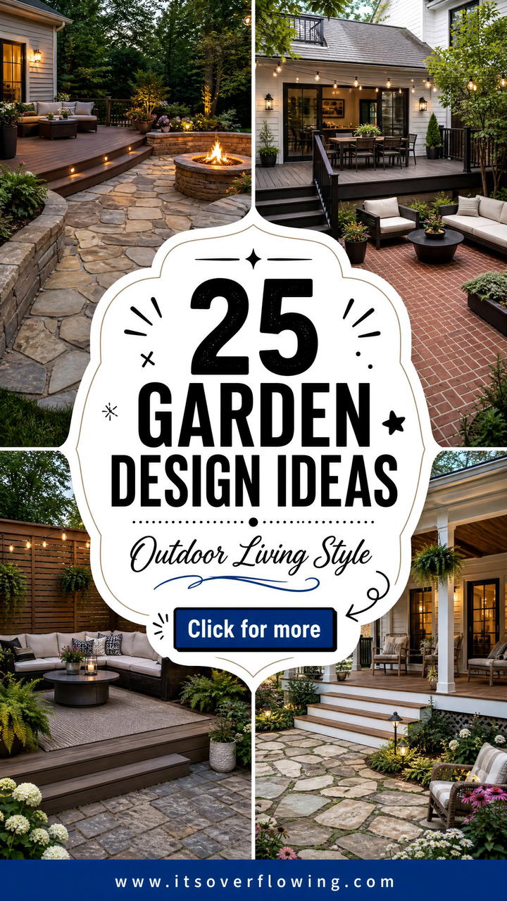 25 garden design ideas with deck and patio Outdoor Living - 25 garden design ideas with deck and patio: Outdoor Living