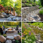 25 garden design ideas with dry creek beds: Natural Drainage