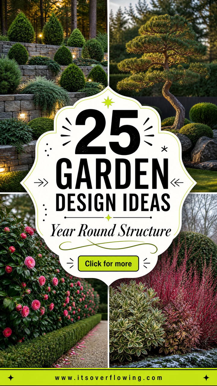 25 garden design ideas with evergreen structure Year-Round - 25 garden design ideas with evergreen structure: Year-Round