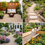 25 garden design ideas with gravel gardens: Modern Low-Care