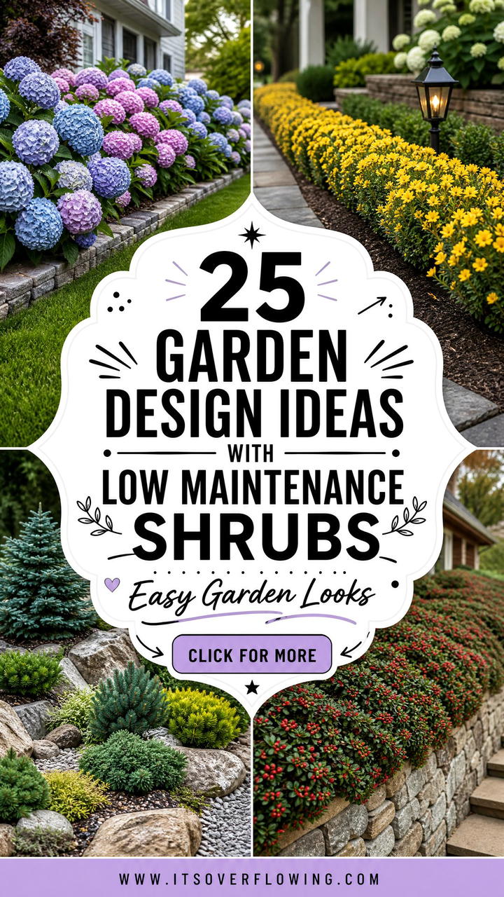 25 garden design ideas with low maintenance shrubs Easy Looks - 25 garden design ideas with low maintenance shrubs: Easy Looks