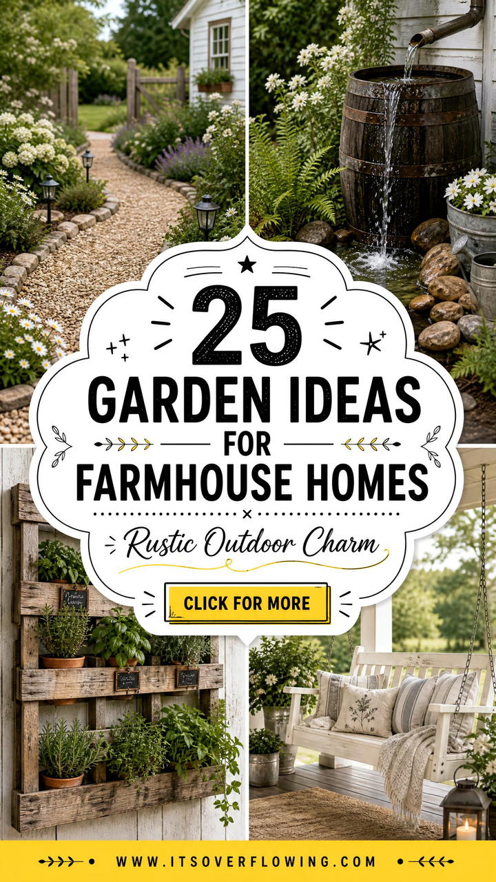 25 garden ideas for farmhouse homes Rustic Outdoor Charm - 25 garden ideas for farmhouse homes: Rustic Outdoor Charm