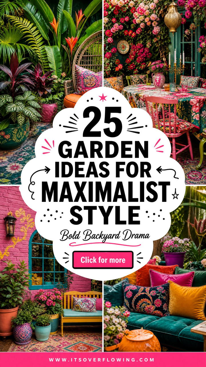 25 garden ideas for maximalist style Bold Outdoor Looks - 25 garden ideas for maximalist style: Bold Outdoor Looks