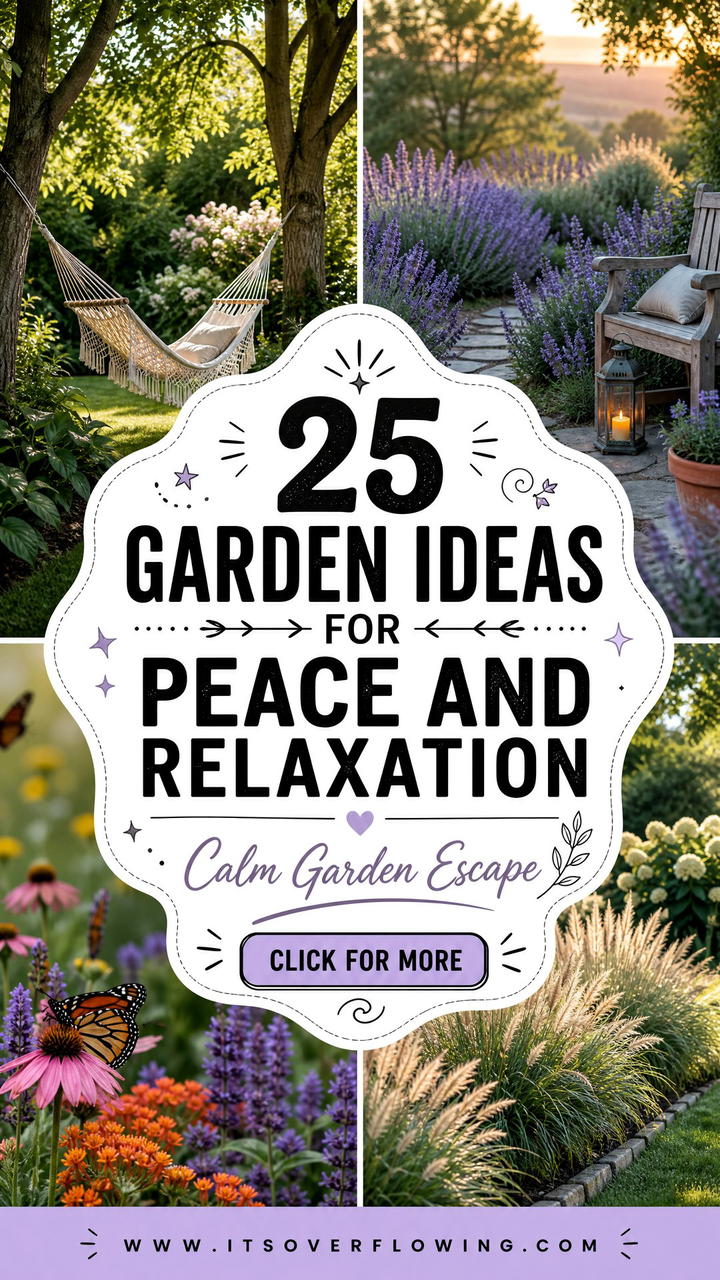 25 garden ideas for peace and relaxation Calm Yard Tips - 25 garden ideas for peace and relaxation: Calm Yard Tips